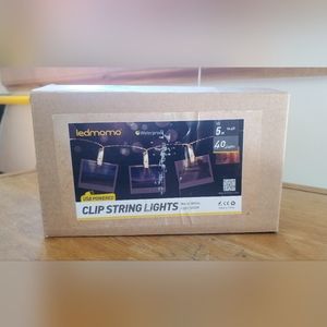 LED string lights with clips